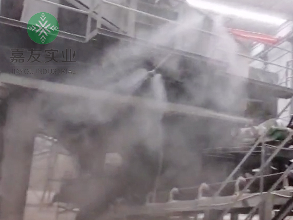 碎石廠(chǎng)料棚噴霧降塵